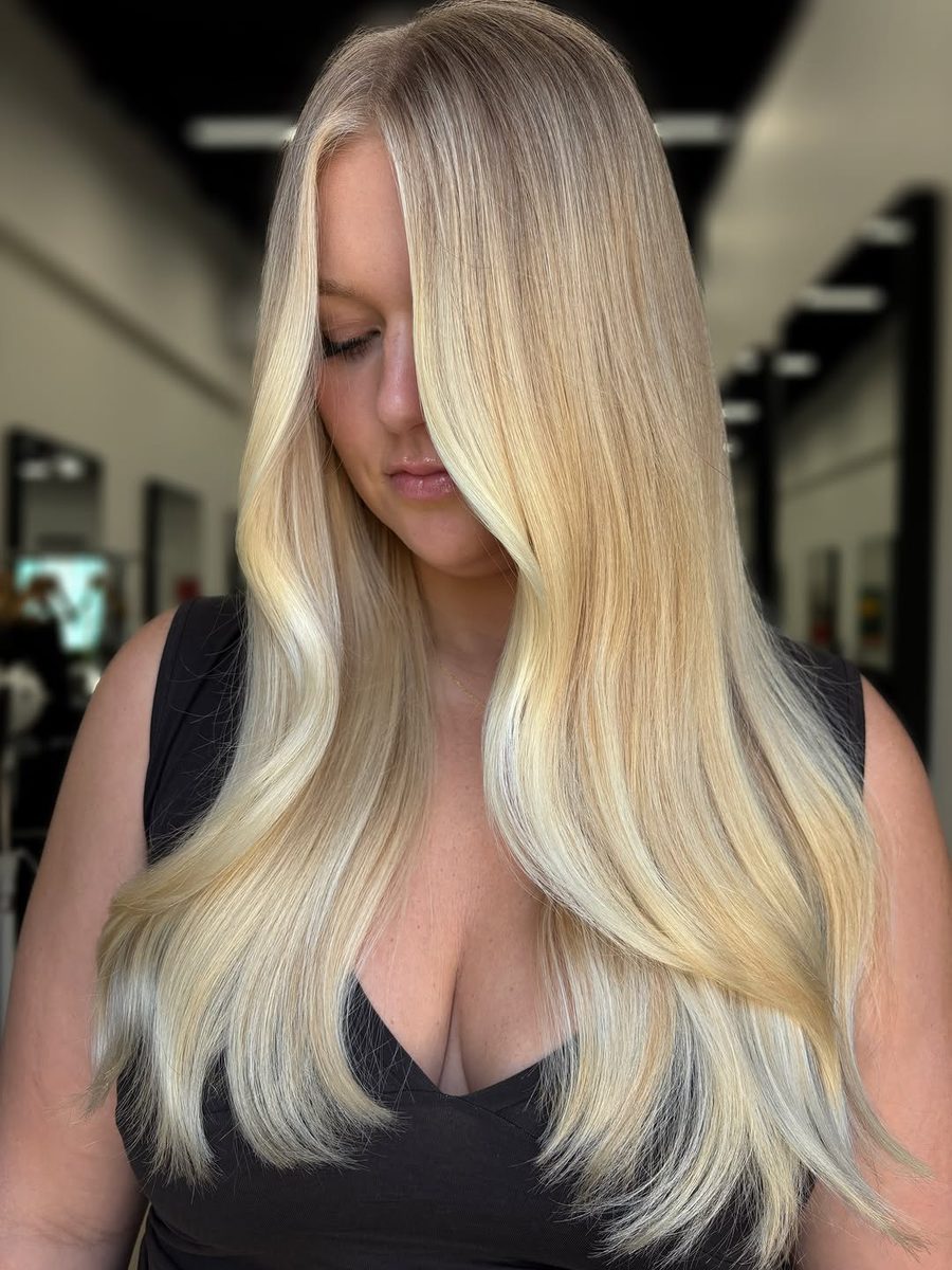 Lived-in blonde by the team at Salon 80 West