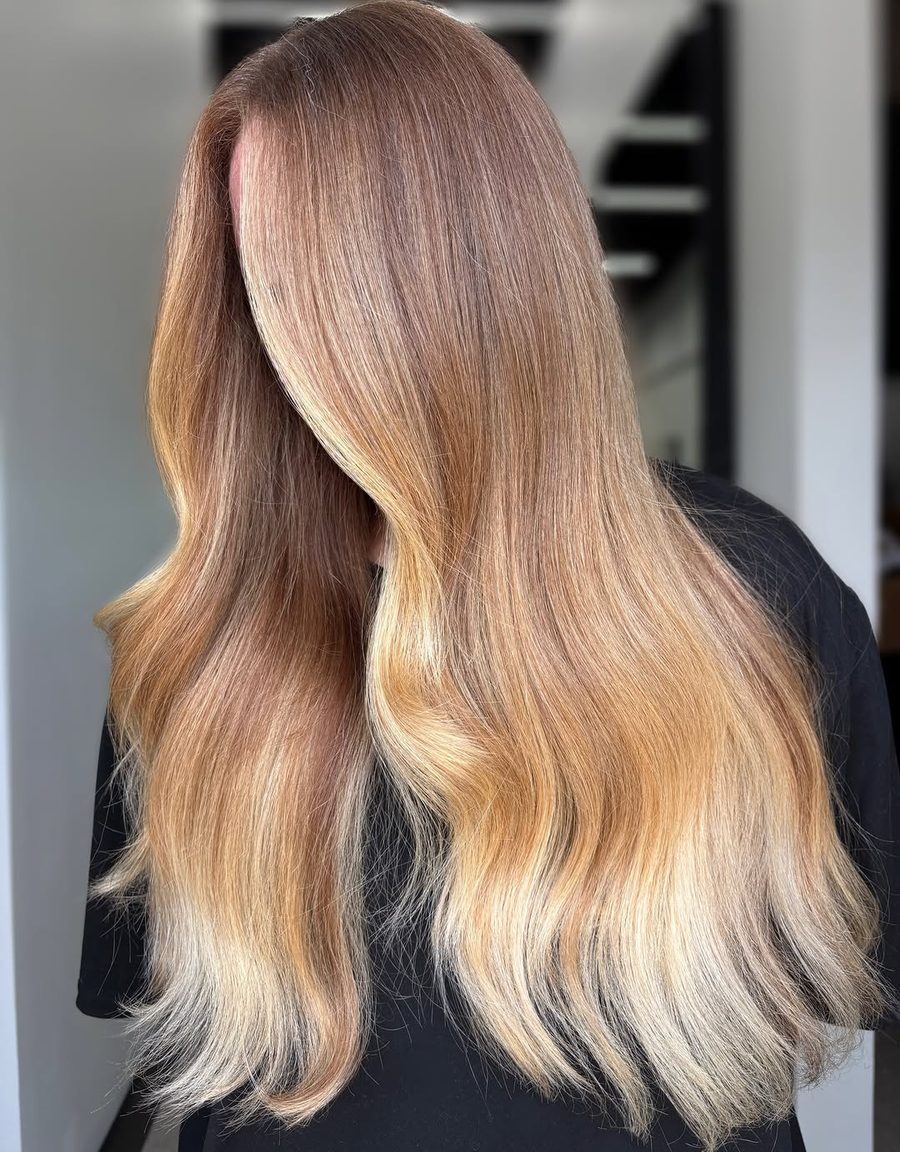 Golden dimensional blonde waves