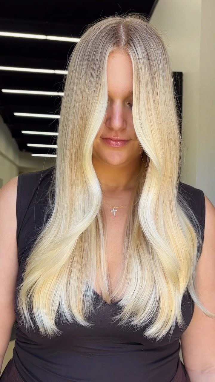 Icy platinum blonde result