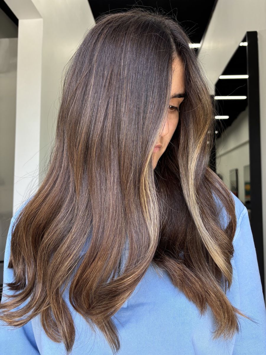Rich dimensional brunette at Salon 80 West